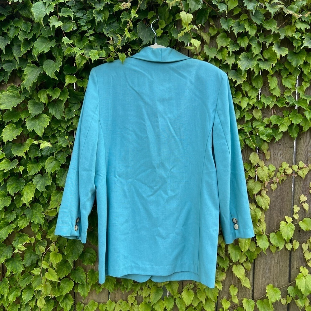 Vintage turquoise blazer - Picture 2 of 3